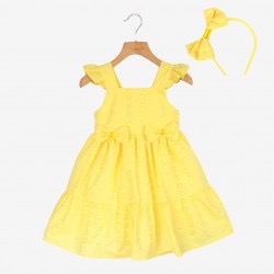 KLAIADI VESTITINO PER BAMBINA PIZZO SAN GALLO CON FERMACAPELLI