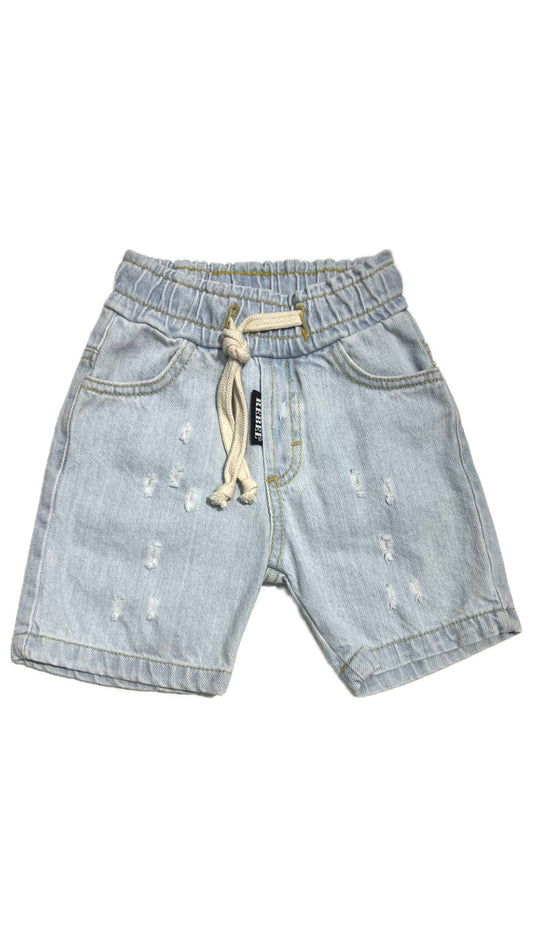 REBEL BERMUDA JEANS NEONATO CON ELASTICO IN VITA