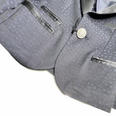 Jasper Giacca Per Neonati e Bambini Con Revers in Raso e Bottoni Argento Satinati