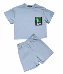 MRL Completo Bambino Felpa Cotone Mezza Manica con Bermuda