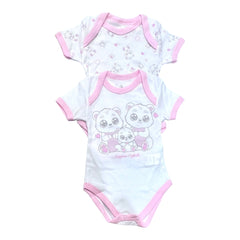 Nazareno Gabrielli Bi-Pack Due Body Intimi 100% Cotone Mezza Manica Da Neonata