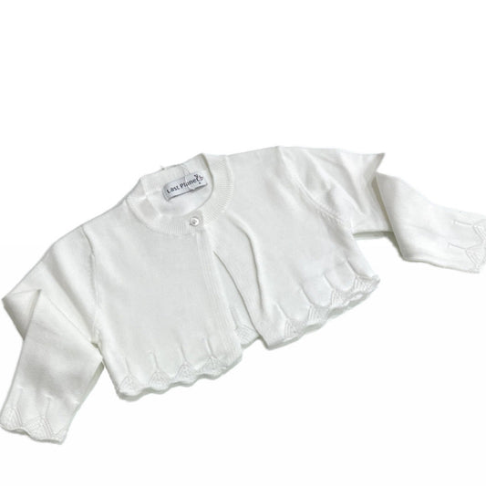 Coprispalle Bambina in Filo con Dettagli traforati 100% Cotone