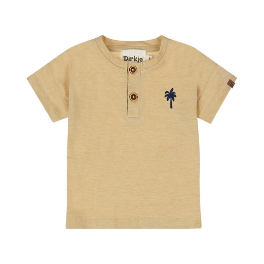 Dirkje T-+shirt Serafino Con Dettagli Bottoncino in Legno