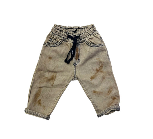 Rebel Jeans Sabbiato Macchiato con Elastico in Vita Da Neonato e Bambino
