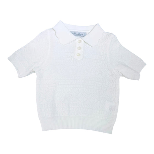 Polo in Filo Da Neonata Trama Lavorata