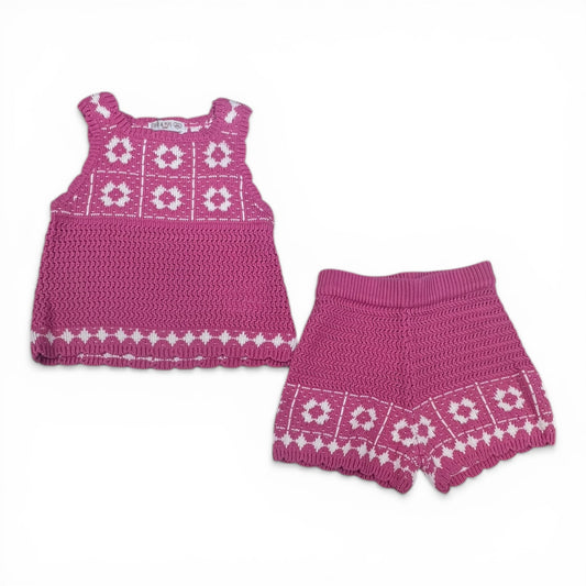 Completo Canotta e Short in Filo Da Neonata