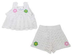 Completo In Filo Canotta e Short Neonata
