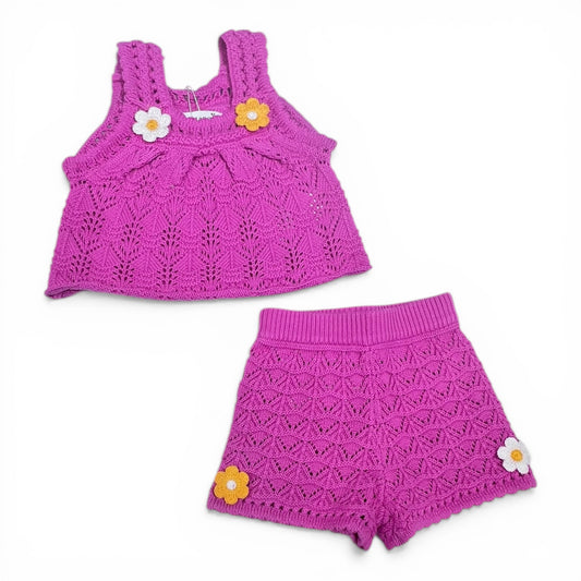 Completo In Filo Canotta e Short Neonata
