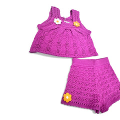 Completo In Filo Canotta e Short Neonata