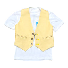 Jasper Completo Tre Pezzi T-shirt Gilet Bermuda Da Bambino