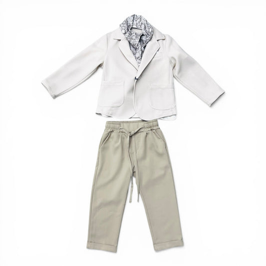 Nazareno Completo Quattro Pezzi Giacca T-shirt Pantalone Foulard