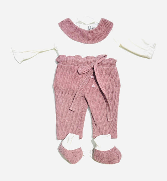 Il Corredino Completo Due Pezzi Body Caldo Cotone e Pantalone Ciniglia