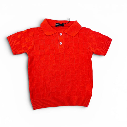 Attuality Polo in Filo Mezza Manica Damier Bambino