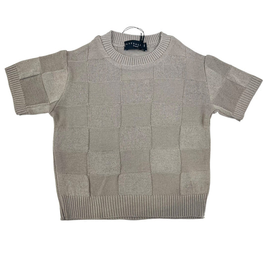 Attuality Maglia in Filo Mezza Manica Damier Neonato