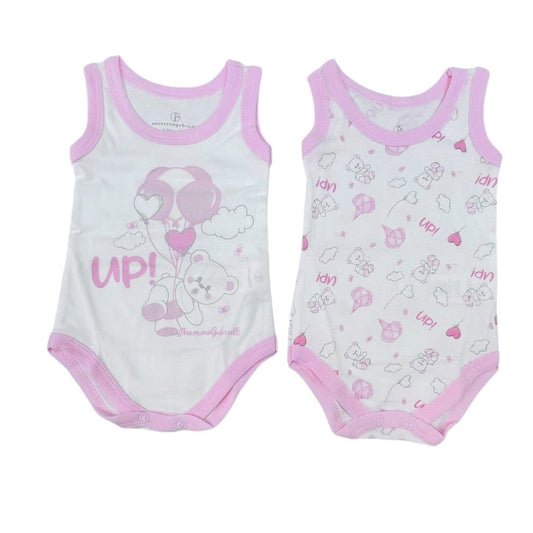 Nazareno Gabrielli Confezione Bi-Pack Due Body Giro Manica Neonata Intimo 100% Cotone