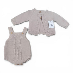Alaska Beige Completo Salopette e Giacchino in m. Lana