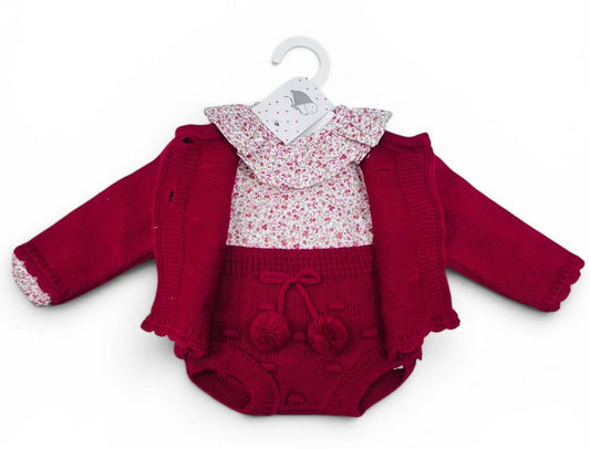Completo Tre Pezzi Camicia Giacchino Coulotte m. Lana