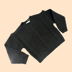 Pull in Lana Bambina Ativo Con Spalle Scoperte