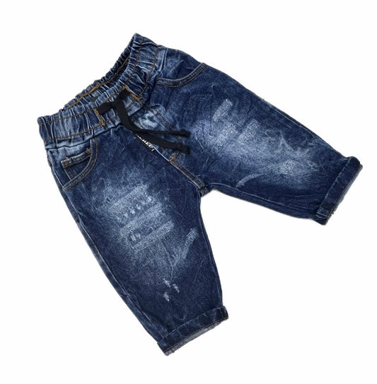 Rebel Jeans Denim con Elastico in Vita da Neonato