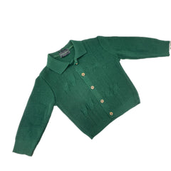 Cardigan a Polo Bambino e Ragazzo da 3 a 16 anni in Lana Rasata