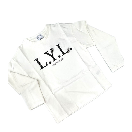 Ativo Maglia in Cotone Caldo da Bambina