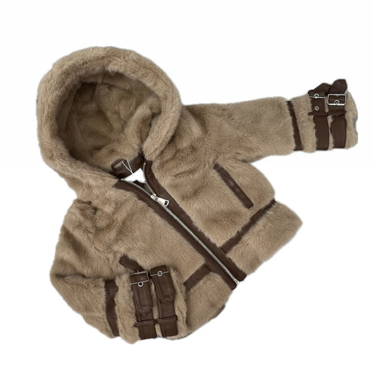 Angela Baby Pelliccia con Inserirti in Ecopelle Da Bambina