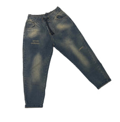 Rebel Jeans Sabbiato con Elastico in Vita da Ragazzo