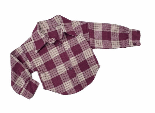 Camicia Quadri in Flanella Da Neonata