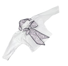 Maglia Foulard in Caldo Cotone Da Neonata