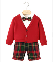 Klaiadì Completo Natalizio Quattro Pezzi Neonato