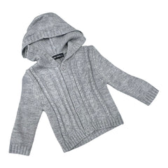 Cardigan Treccia Con Cappuccio Da Neonato Invernale