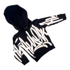 Attuality Brand Felpa Da Neonato Con Cappuccio Nera