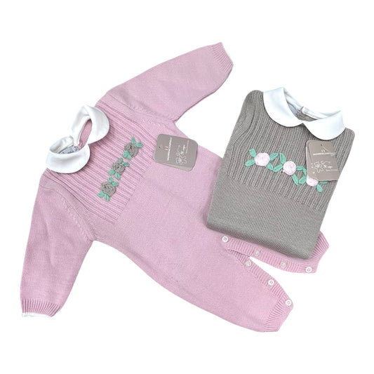 Nazareno Gabrielli Tutina Ricamata Fiori m. Lana Da Corredino