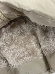 Giubbino Lungo Polar Da Bambina Interno Pelliccia Con Cappuccio Removibile in Pelliccia