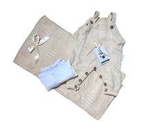 Set 3 Pezzi Salopette Body e Scialle per Neonati