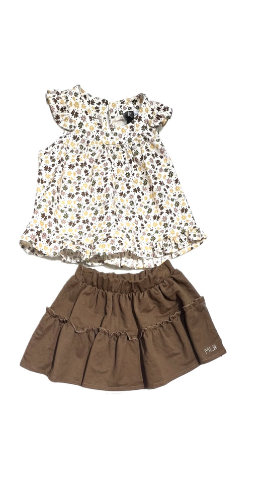 Melany Rose Blusa con Gonna bambina