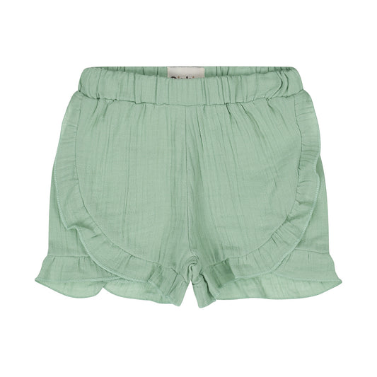Dirkje Short Neonata con Volant in Cotone Organico