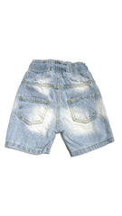 REBEL BERMUDA JEANS SFUMATO CON ELASTICO IN VITA NEONATO