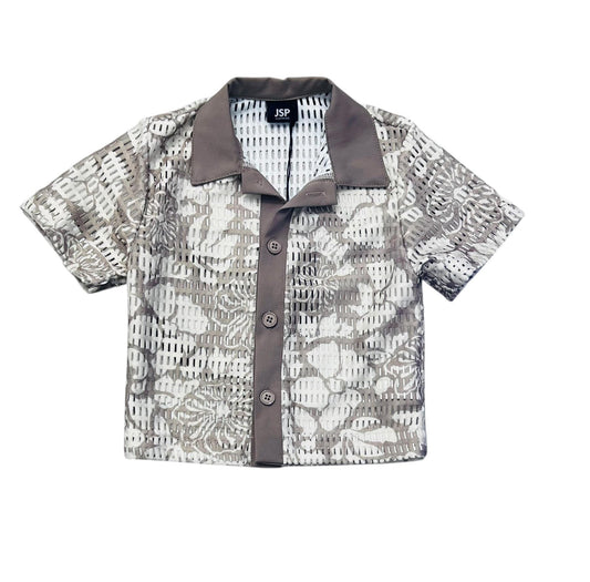 Jasper Camicia Rete Floreale Da Neonato