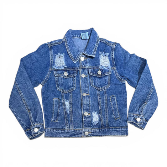 Giubbino Jeans Con Rotture Da Bambino/a