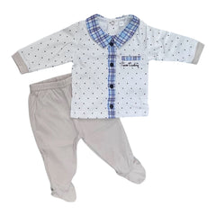 Tutina Due Pezzi Pierre Cardin 100% Cotone Da Neonato