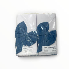 Tre Panni Antirigurgito con Fiocco 100% Cotone mis.70x70