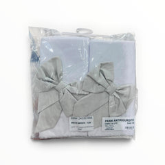 Tre Panni Antirigurgito con Fiocco 100% Cotone mis.70x70