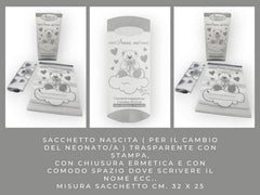 Sacchetto Nascita Cambio del Neonato con Chiusura Ermetica