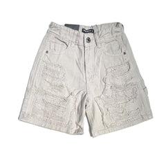 Bermuda Armata Militare Jeans Bambino con Rotture