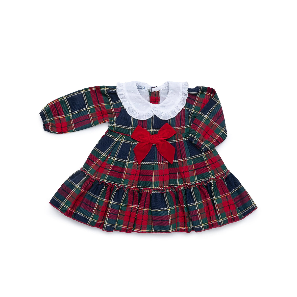 Juliana Abitino in Tartan Con Fiocco in Velluto Invernale (Copia)