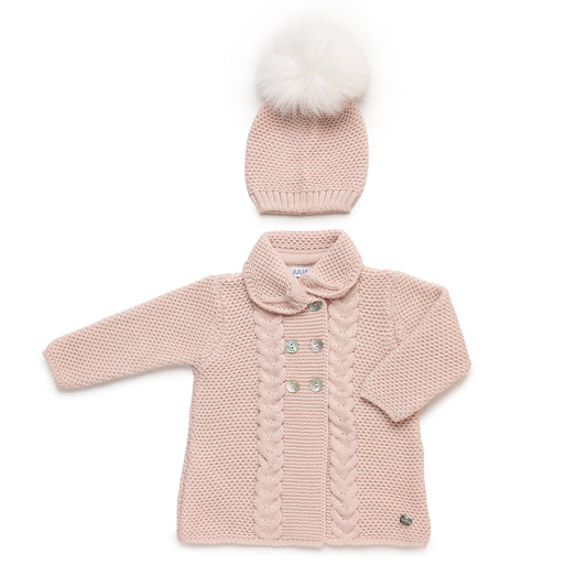 Juliana Cappottino in Lana con Cappello con Pompon
