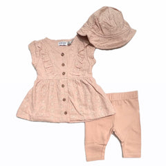 Completo Tre Pezzi 100% cotone Pizzo San Gallo