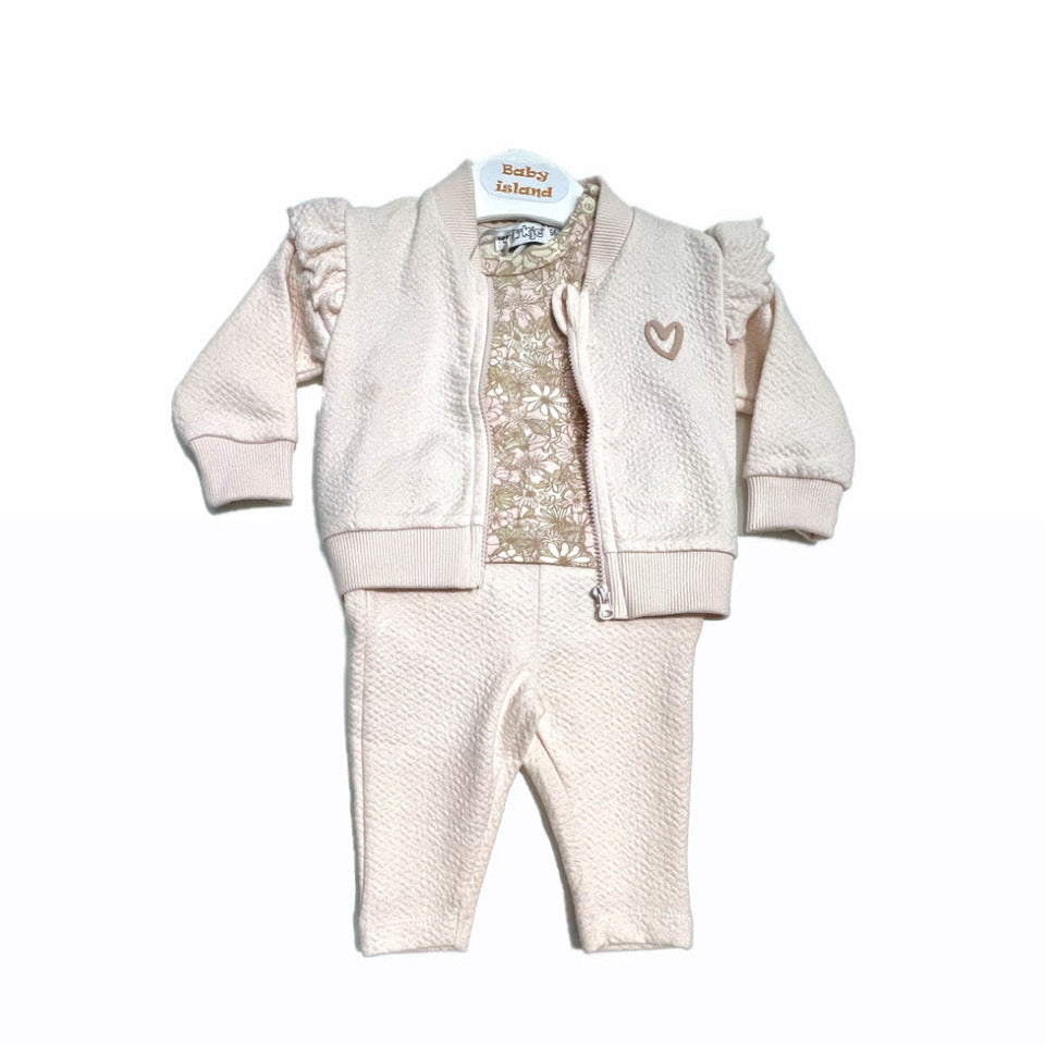 Tuta Dirkje Tre Pezzi 100% Cotone Neonata