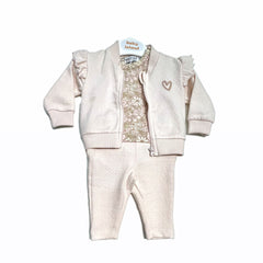 Tuta Dirkje Tre Pezzi 100% Cotone Neonata
